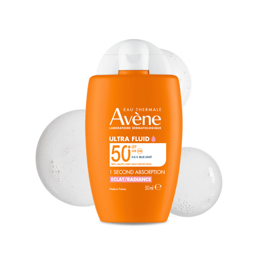 Avène Ultra fluid Eclat Radiance SPF50+ Sunscreen 50ml | Ultra Light Hydrating Micropigments Tinted Sunscreen