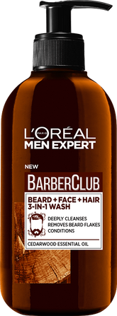 Men Expert Barber Club Beard + Face + Hair 3in1 Wash