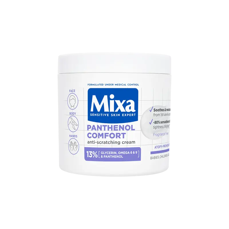 Panthenol Comfort Moisturizing Cream Jar - Anti-Scratching Cream - For Dry Skin, Atopy Prone Skin and Eczema