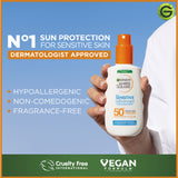 Ambre Solaire Sensitive Advanced SPF 50+ Ceramide Protect Sunscreen Spray For Adults