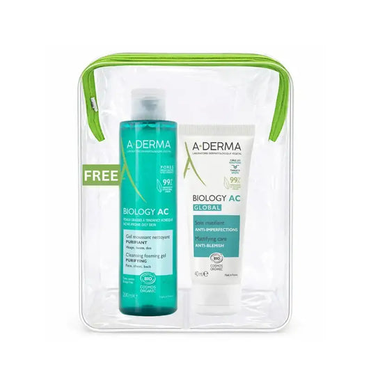 Biology AC Global Soin Mattifiant Anti-Imperfections 40ml + Free Biology Ac Gel Moussant Nettoyant Purifiant 200ml