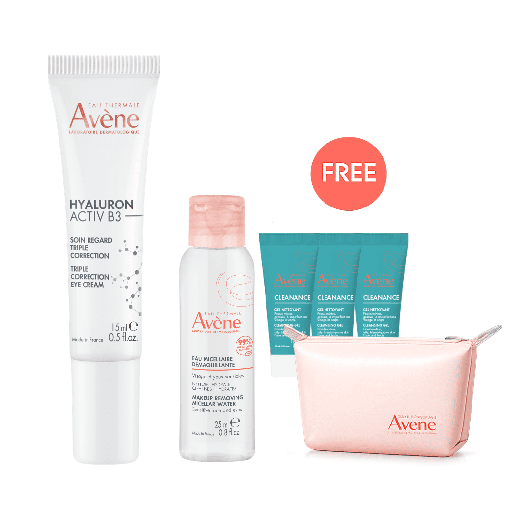 Hyaluron Activ B3 Eye Contour X Micellar Lotion 20 ml X 3x Ceanance Gel 10 ml X FREE Pouch