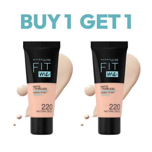 Buy 1 Fit Me Foundation 220 Natural Beige Get 1 FREE