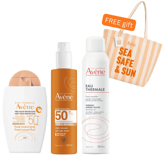 Mineral SPF 50+ X Spray SPF50+ X Thermal Water X FREE Beach Bag