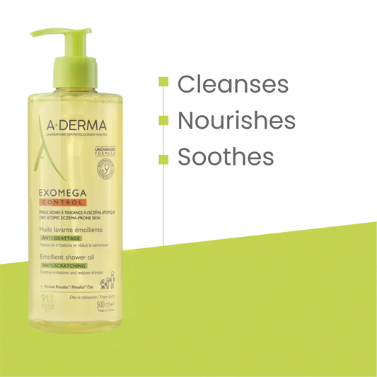 Exomega Control Emollient Shower Oil