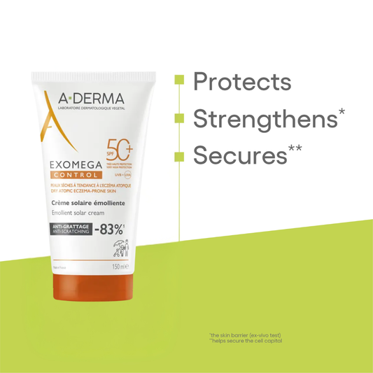Exomega Emollient Sunscreen SPF50+ For Dry to Atopic Skin