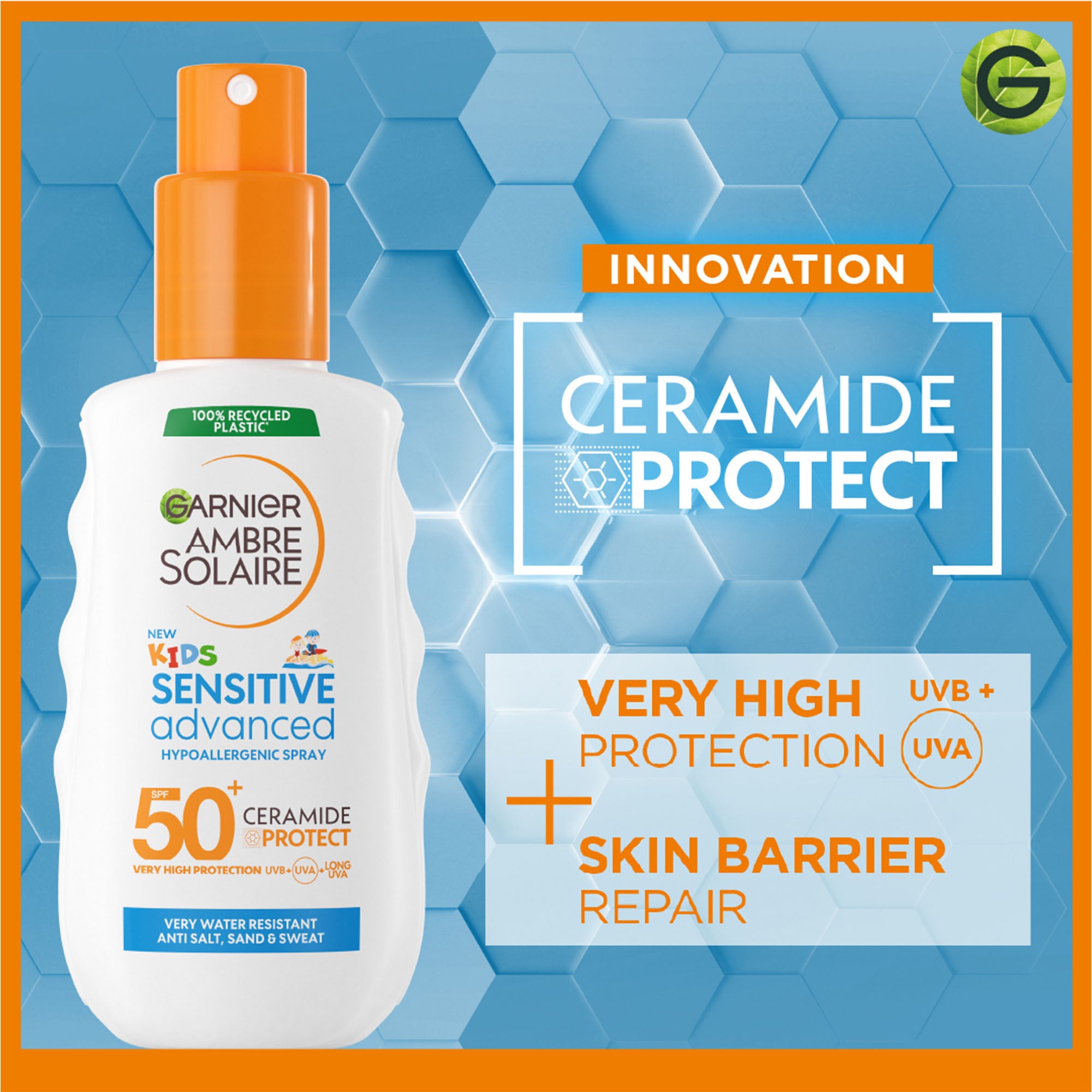 Ambre Solaire Sensitive Advanced SPF 50+ Ceramide Protect Sunscreen Spray For Kids