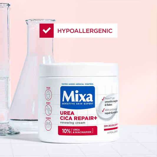 Urea Cica Repair Cream Jar - For Keratosis Pilaris, Dry, Flaky, Strawberry, Rough, & Fragile Skin & Tiny Reddish Bumps