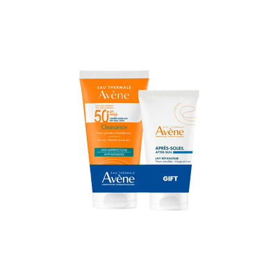 Buy Avène Cleanance Sunscreen SPF 50+ Get Avène After Sun Repair Lotion travel size