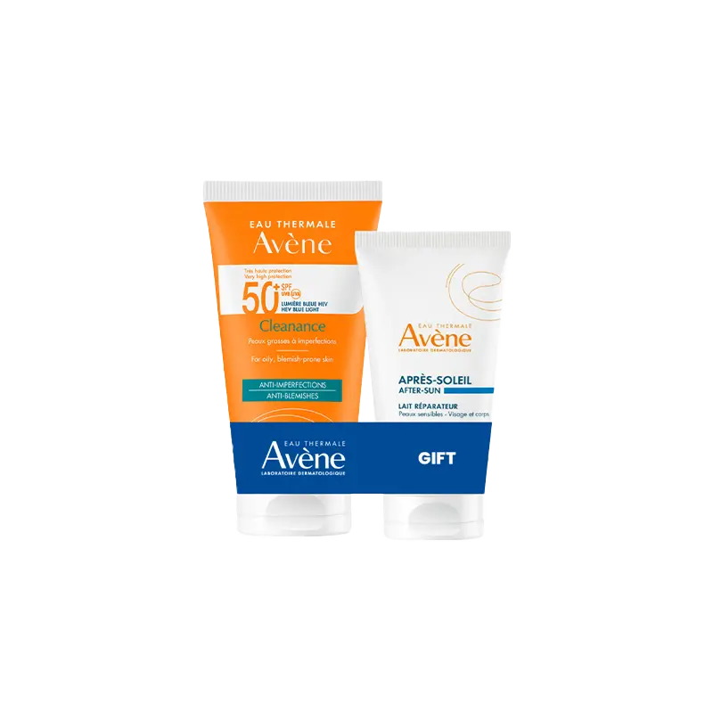 Buy Avène Cleanance Sunscreen SPF 50+ Get Avène After Sun Repair Lotion travel size
