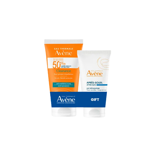 Buy Avène Cleanance Sunscreen SPF 50+ Get Avène After Sun Repair Lotion travel size