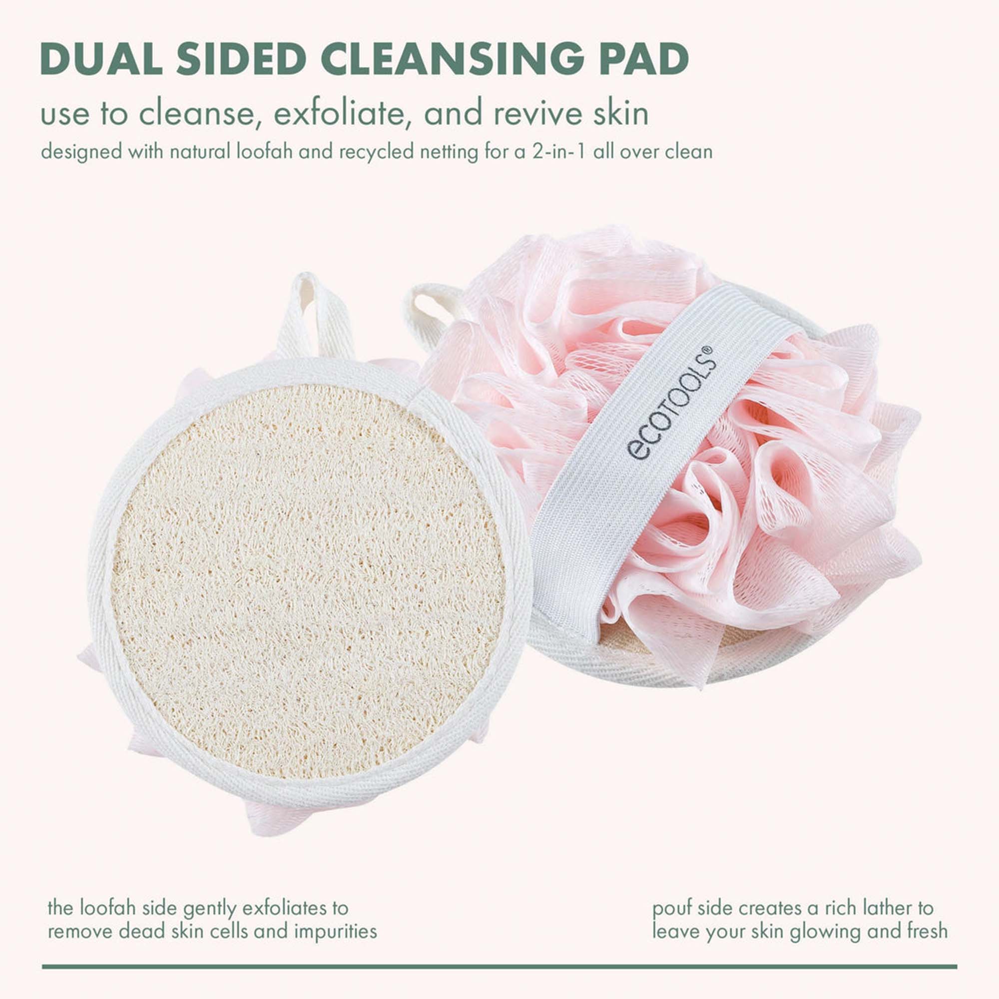 Bath Dual Cleansing Pad Pink