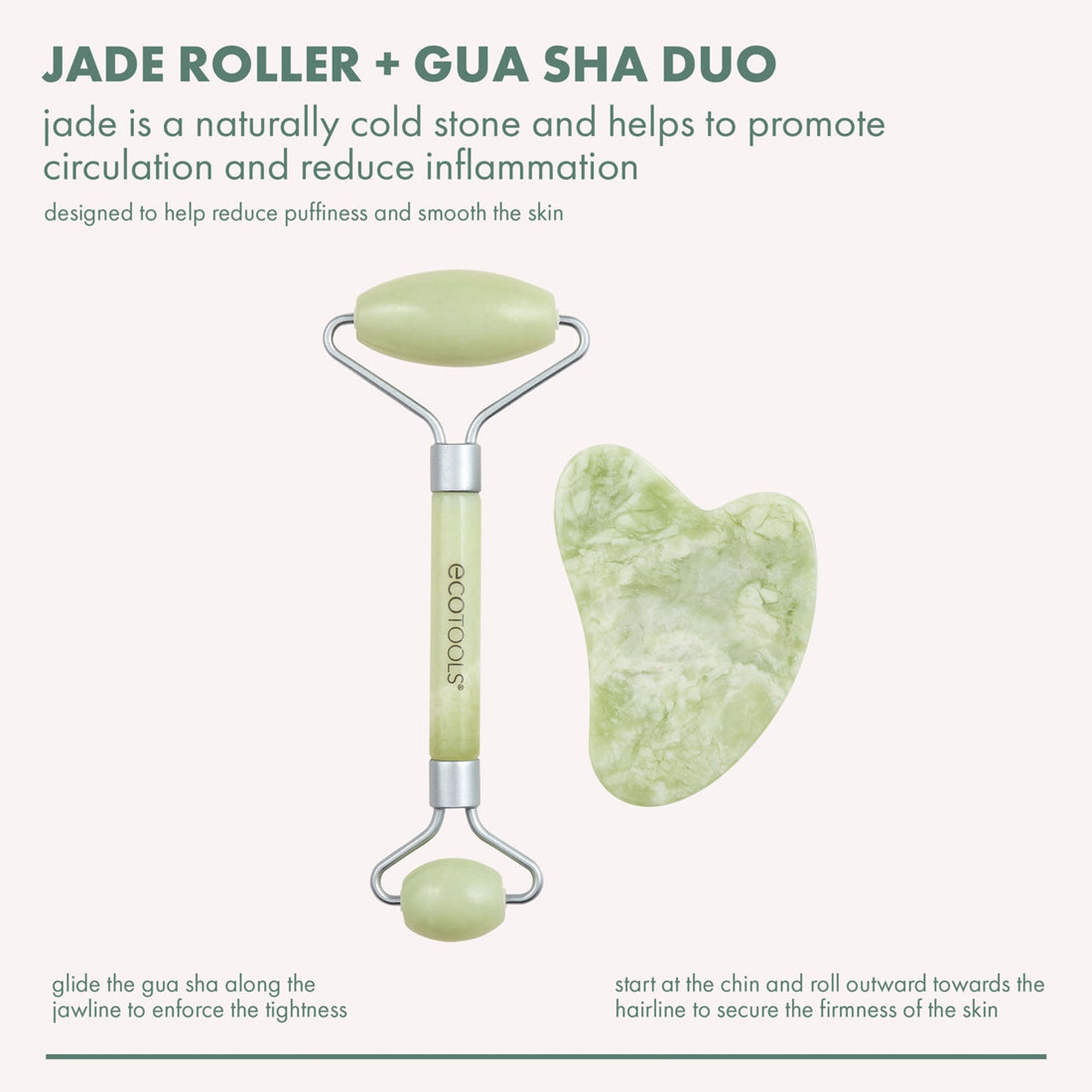 Roller Jade + Guasha Stone Duo