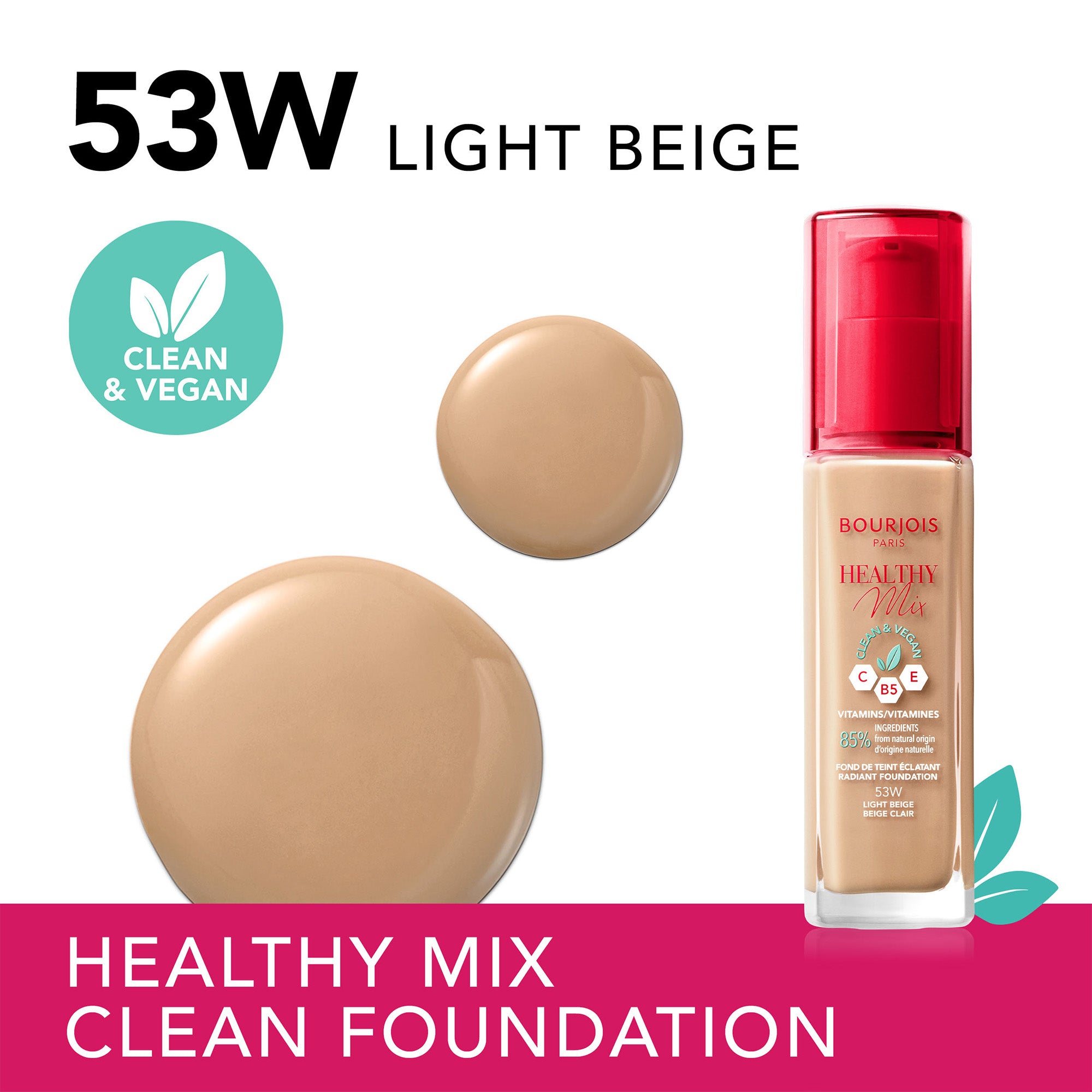 Healthy Mix Clean Foundation 53 Light Beige