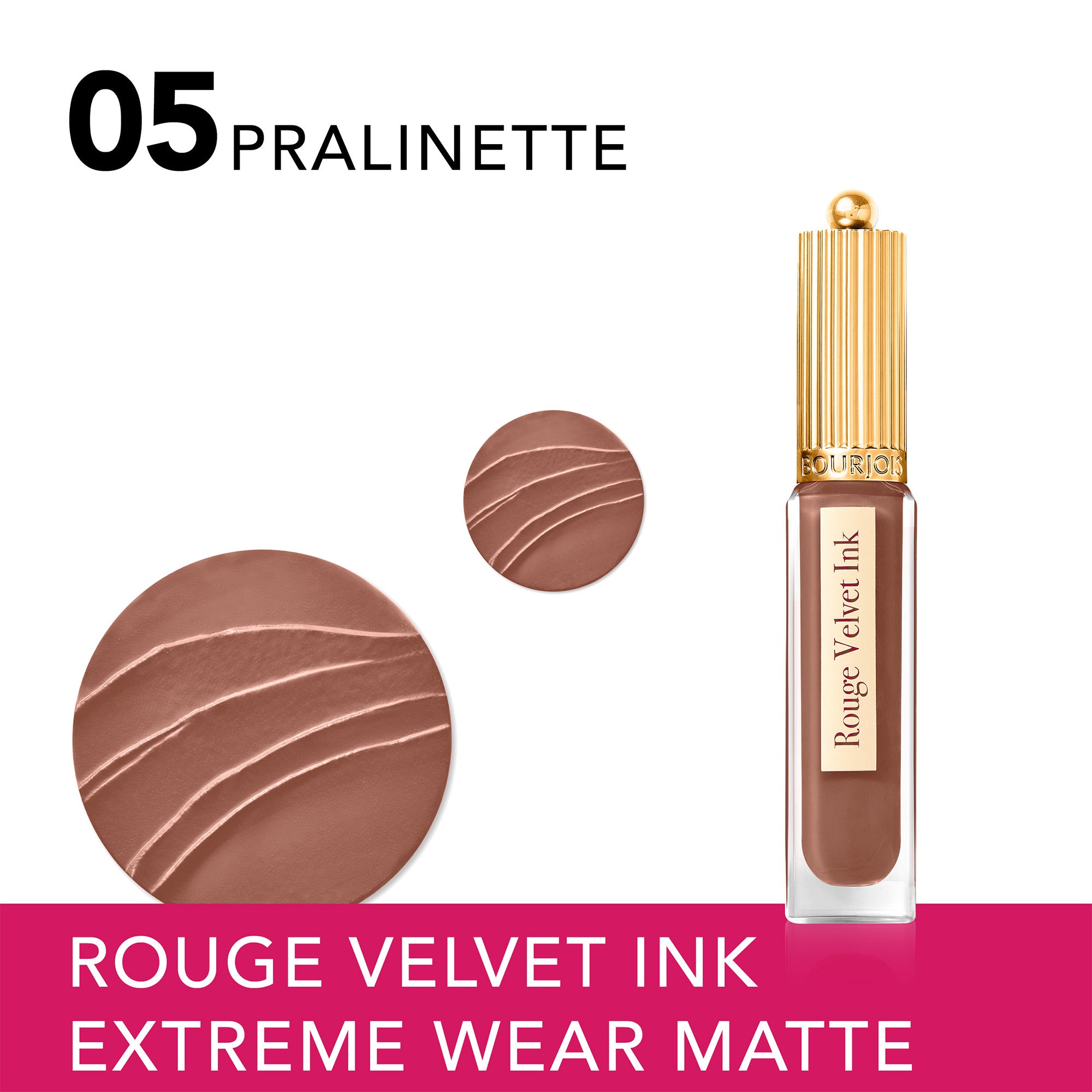 Rouge Velvet Ink Matte Liquid Lipstick 05 Pralinette