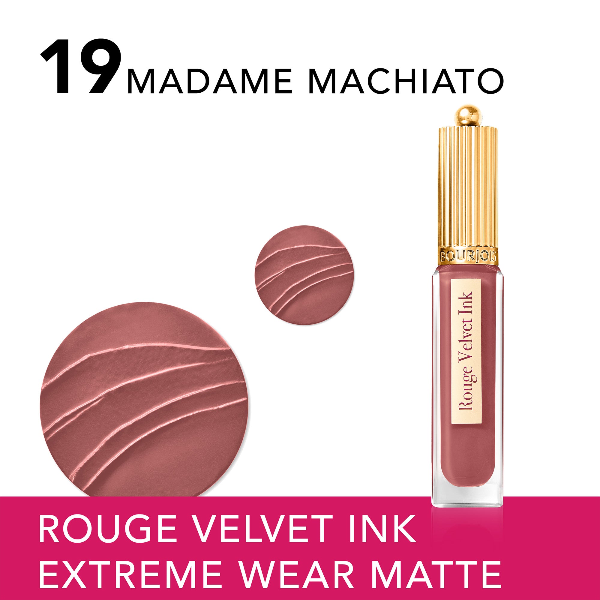 Rouge Velvet Ink Matte Liquid Lipstick 19 Madame Machiato