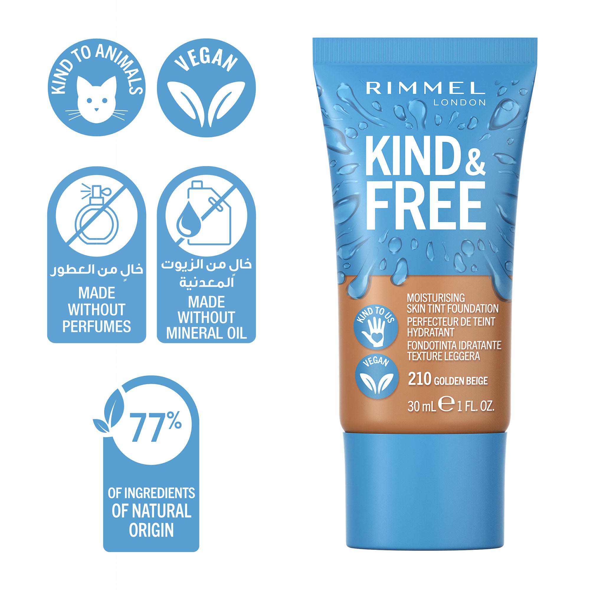 Kind & Free Foundation 210 Golden Beige