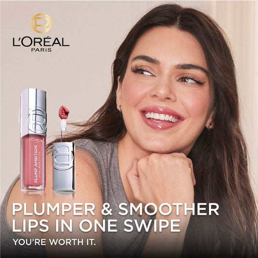 Plump Ambition Hyaluron Lip Oil, 24HR Hydration and Volumizing Shine