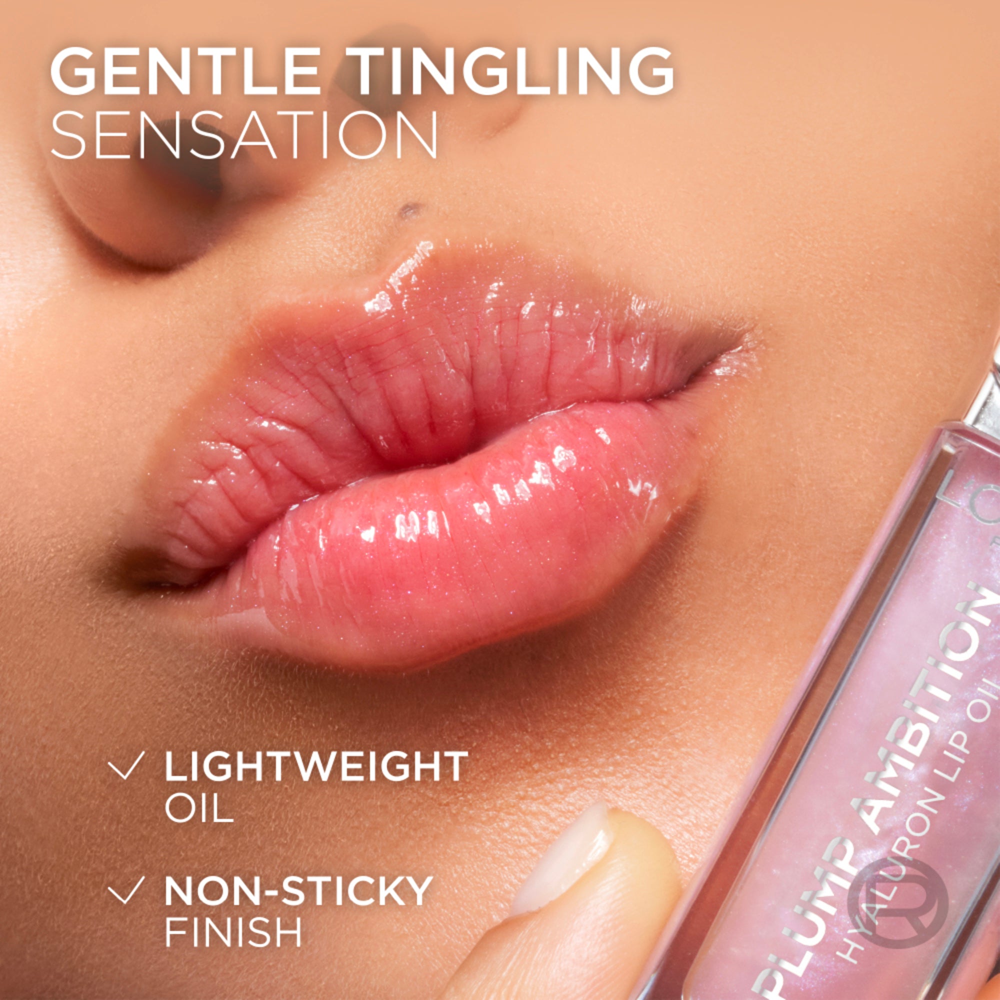 Plump Ambition Hyaluron Lip Oil, 24HR Hydration and Volumizing Shine