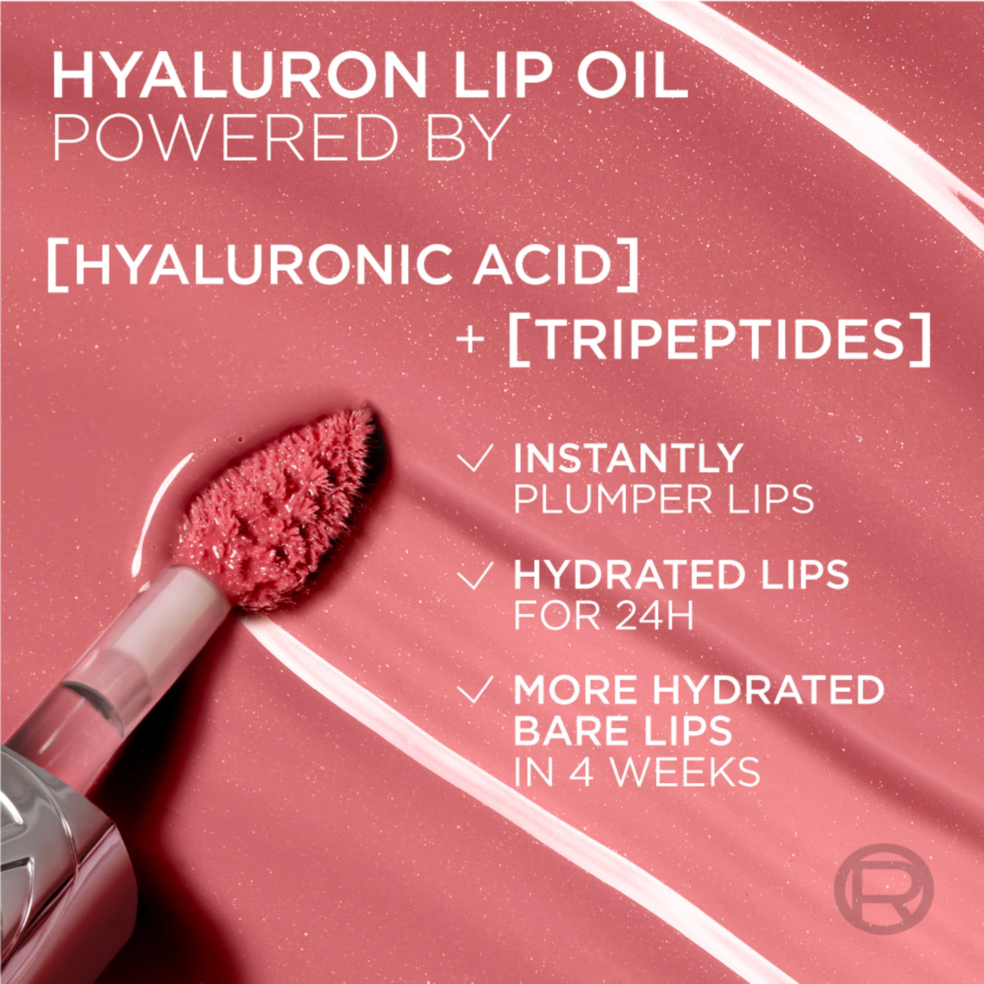 Plump Ambition Hyaluron Lip Oil, 24HR Hydration and Volumizing Shine