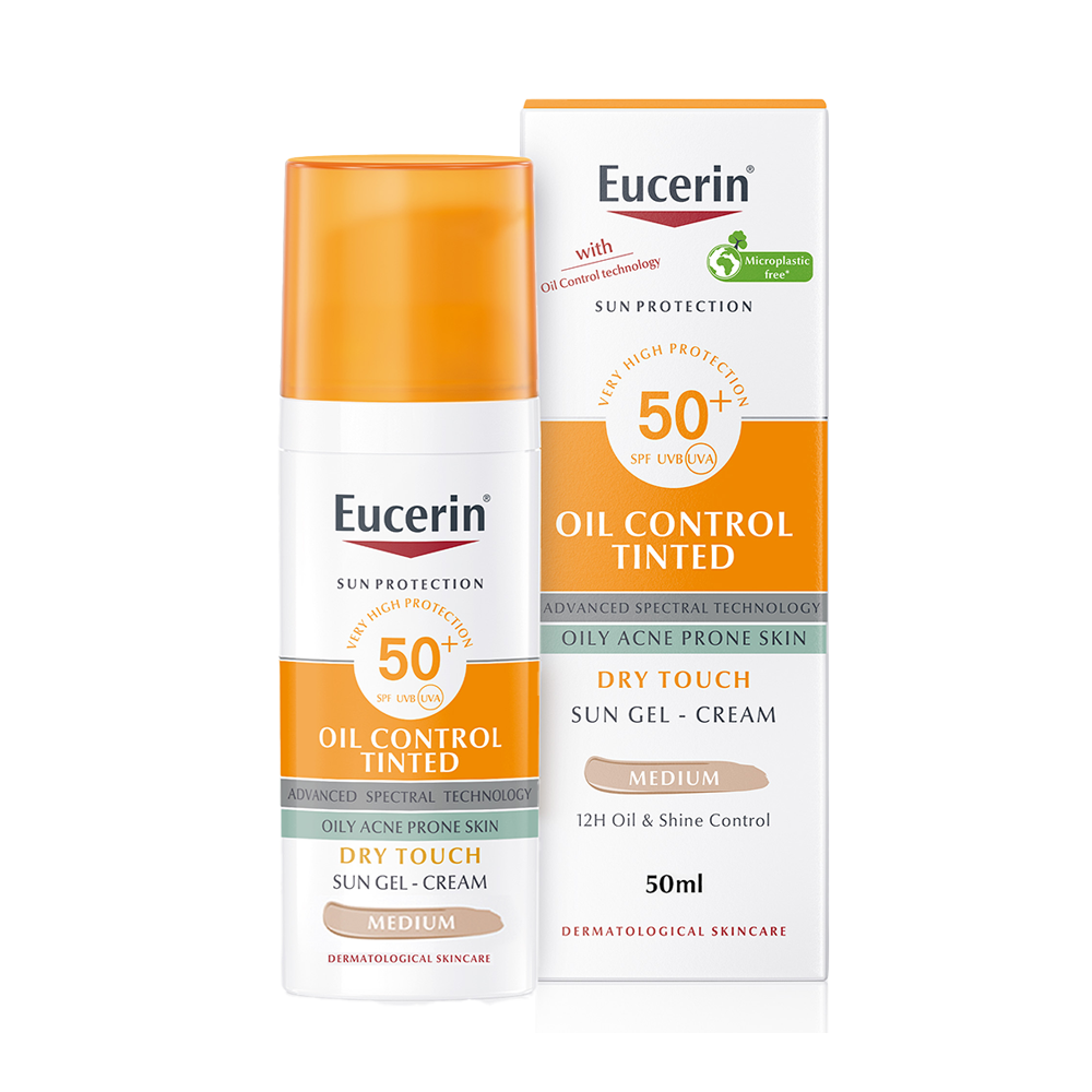 Face Sunscreen Oil Control Tinted Gel-Cream Dry Touch SPF 50+
