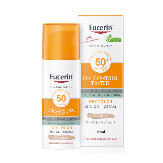 Face Sunscreen Oil Control Tinted Gel-Cream Dry Touch SPF 50+
