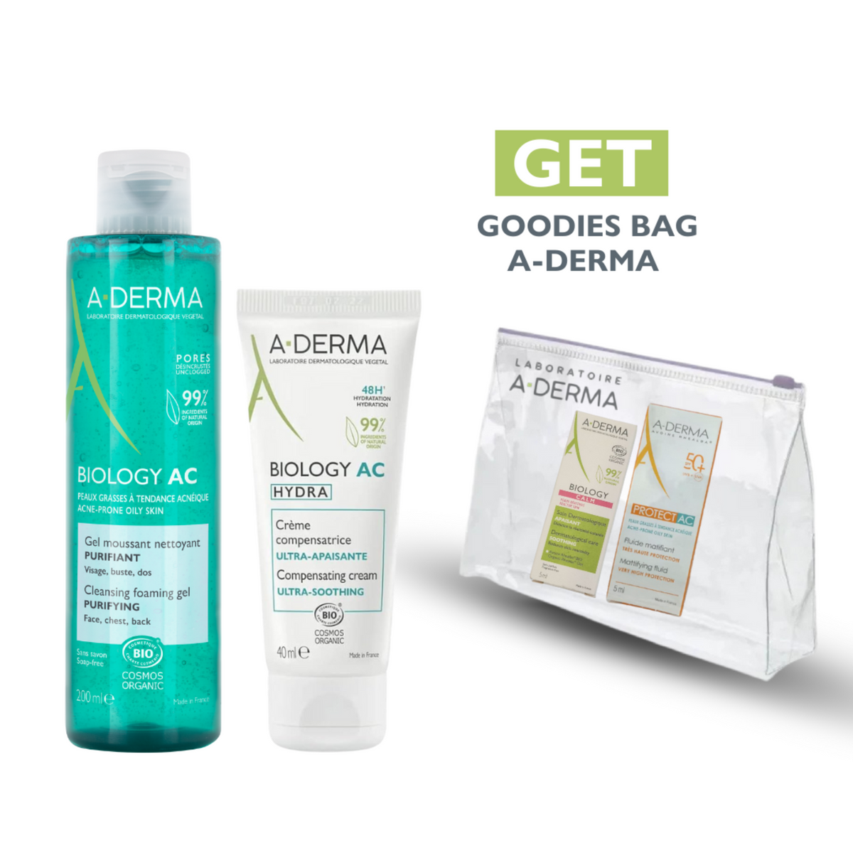 Foaming Gel X Biology-Ac Hydra Cream x FREE Goodies Bag