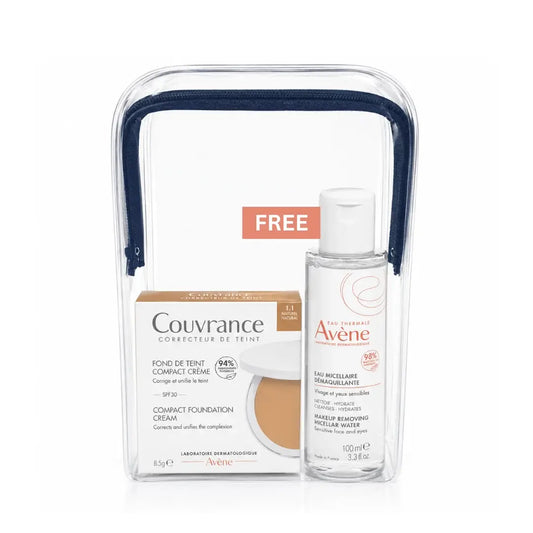 Couvrance Compact Foundation Cream Natural SPF30 X FREE Micellar Lotion 100 ml