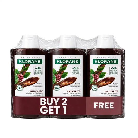 Buy 2 Quinine Shampoo Anti Hair Fall 400 ml Get 1 FREE