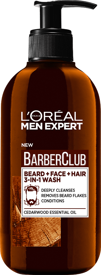 Men Expert Barber Club Beard + Face + Hair 3in1 Wash