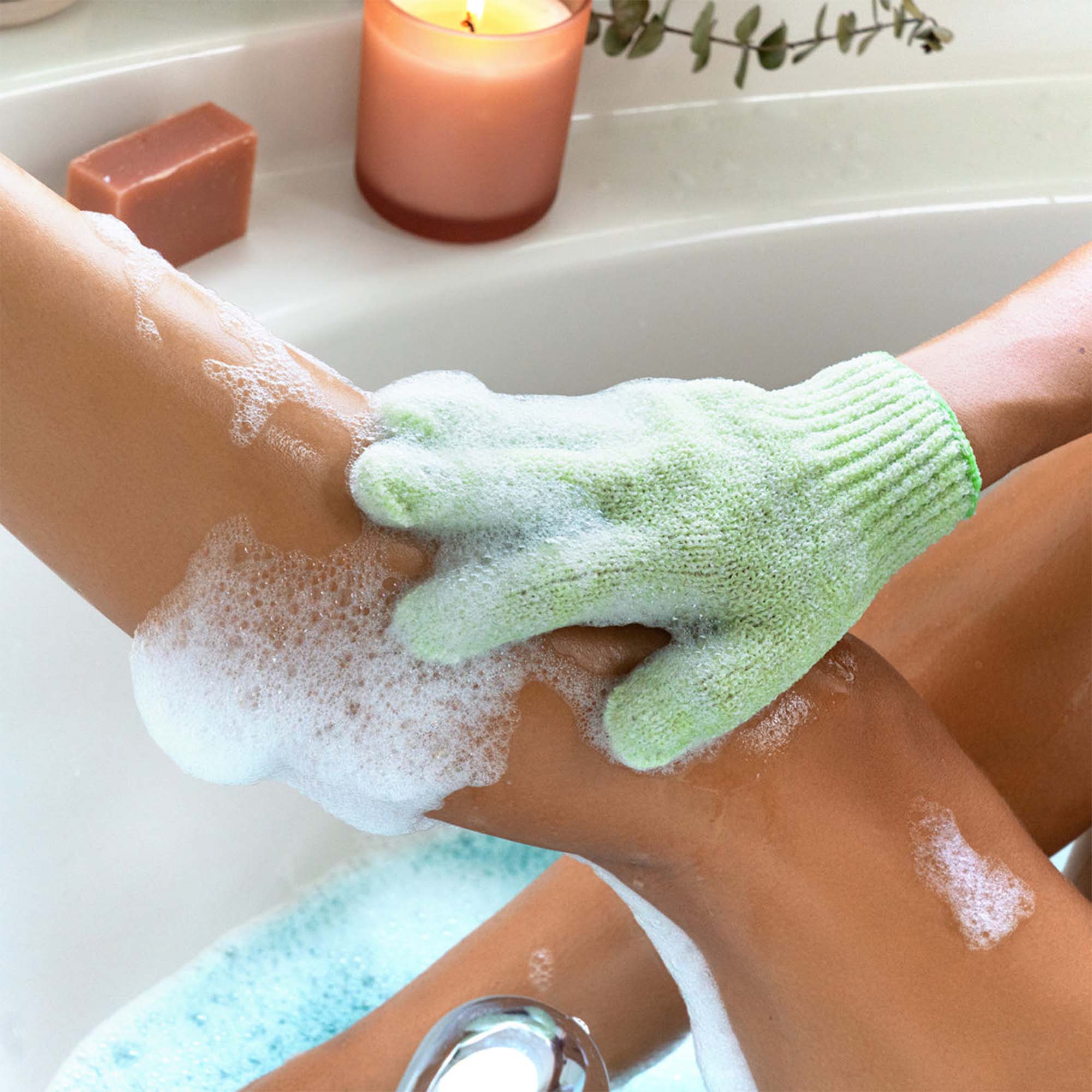 Bath Exfoliating Glove Green